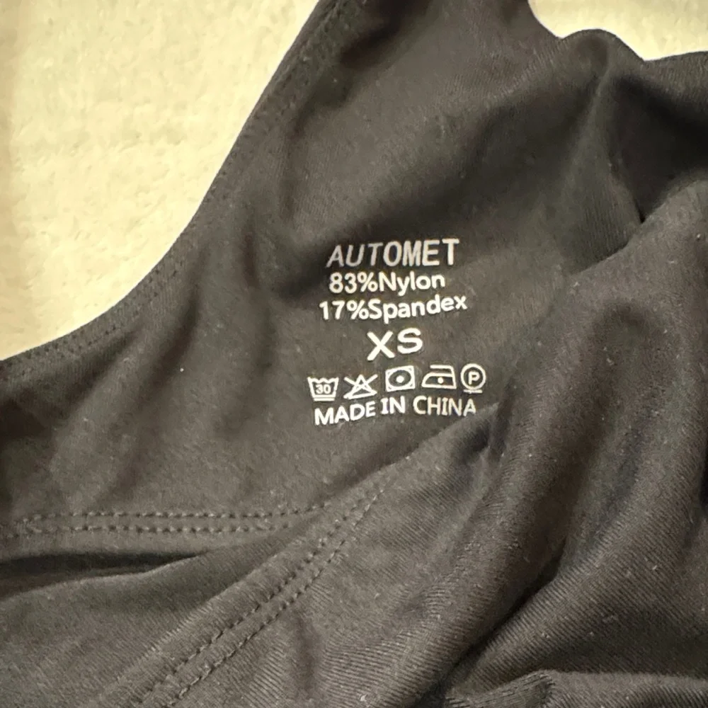 AUTOMET Women’s Black One Piece Spandex Romper Size XS